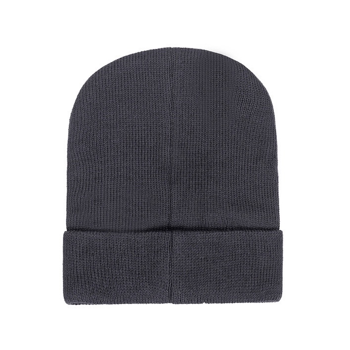 Nón, mũ len beanie trơn màu đen, xám, tím than cho nam, nữ có lót nỉ cực ấm