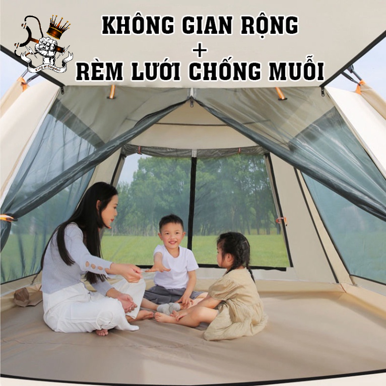 Lều dã ngoại tự bung 4-6 người chống nước chống tia tử ngoại KT 2m4x2m4 - Lều cắm trại du lịch-DCP8