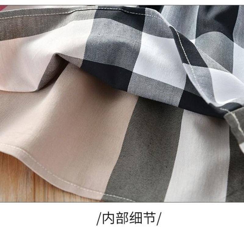 British style cotton lapel sleeveless girls dress