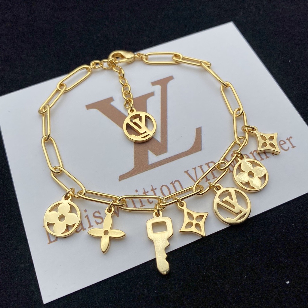 Set Vòng cổ / Vòng Tay / Vòng Tay Họa Tiết Louis Vuitton Cao Cấp Sang Trọng