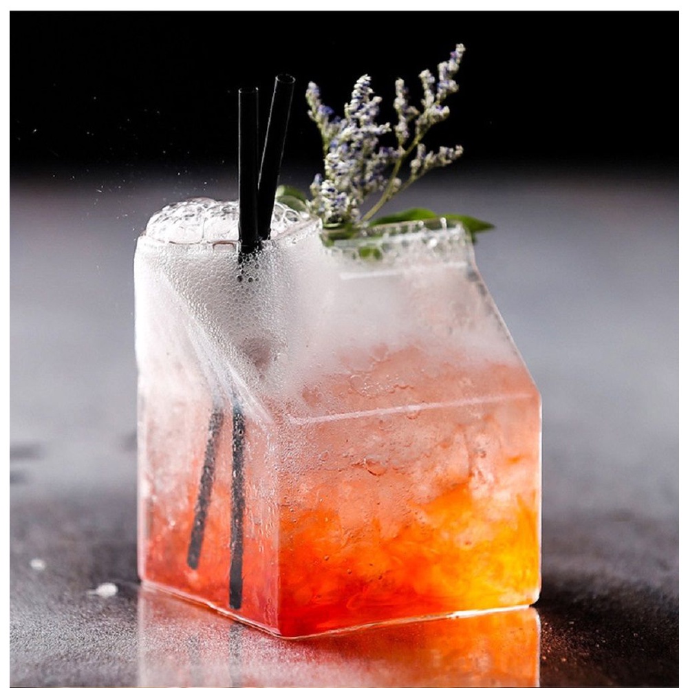 Hộp Đựng Kem/Nước Uống Bằng Kính Chịu Nhiệt Mini Hình Vuông