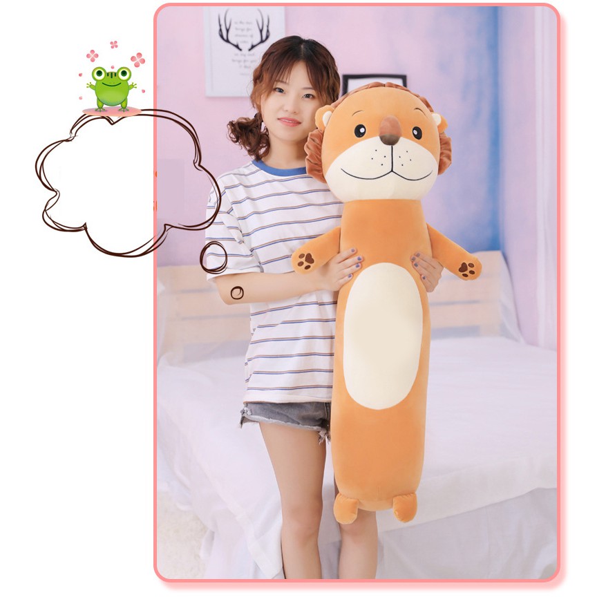 GỐI ÔM MINISO HÌNH THÚ (THỎ, ẾCH, KHỈ, SƯ TỬ) 90CM---&gt;100CM