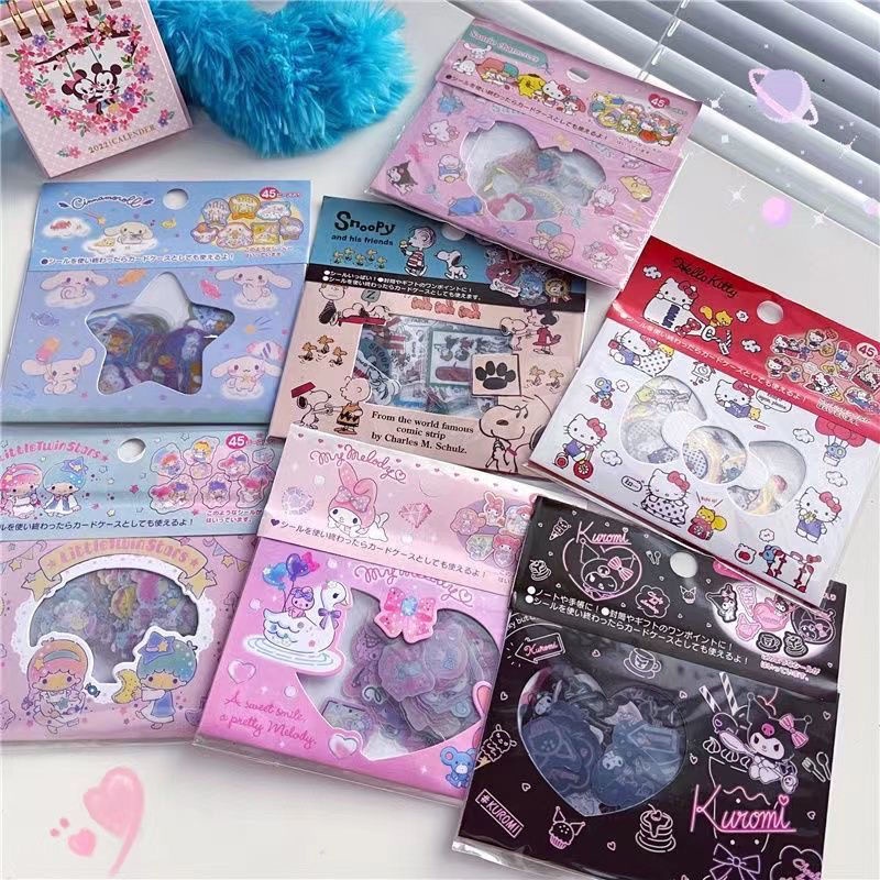 Sticker PVC Trong Suốt Chống Thấm Nước Họa Tiết Chú Chó Hồi Giáo Phong Cách Nhật Bản