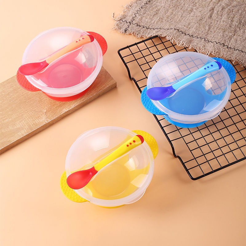 Tô Tập Ăn Cho Bé Đổi Màu Sắc 3 Trong 1⚜Tô Đựng Thức Ăn Chống Trượt Cho Bé