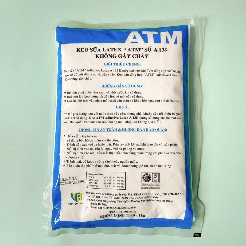 Keo sữa ATM dán tường gỗ thảm giấy simili 1kg