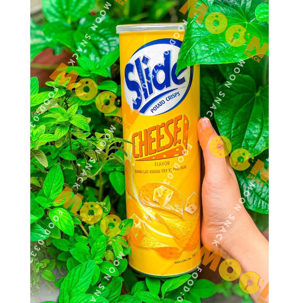 [HỘP LỚN 160g] Bánh Snack Khoai Tây Lát Slide đủ 7 vị mới phô mai/thơm cay/thịt nướng/tảo biển/ hành/tự nhiên/gà nướng