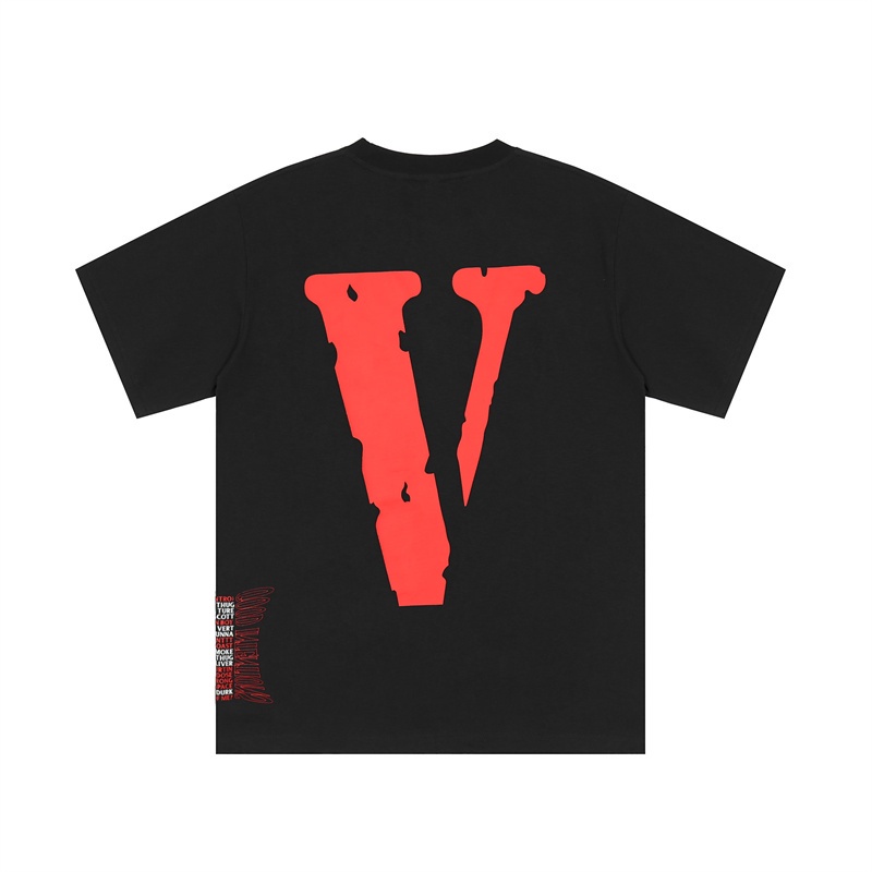 Áo Thun Cotton Tay Ngắn In Chữ Vlone Cổ Điển Thời Trang Cho Nam Và Nữ