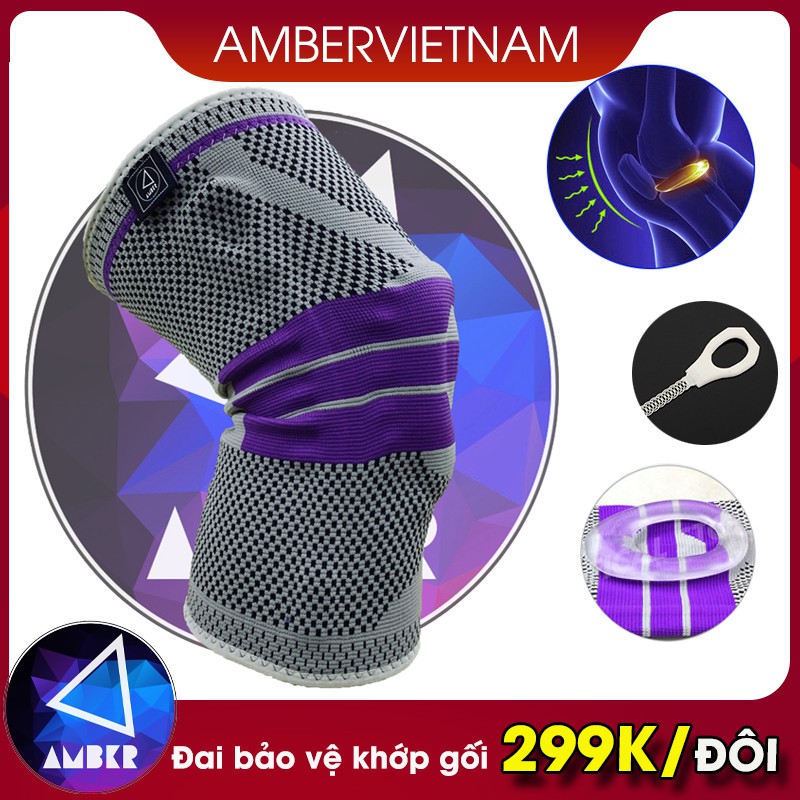 Đai Bảo Vệ Khớp Gối Đệm Silicon Cao Cấp Amber vietnam