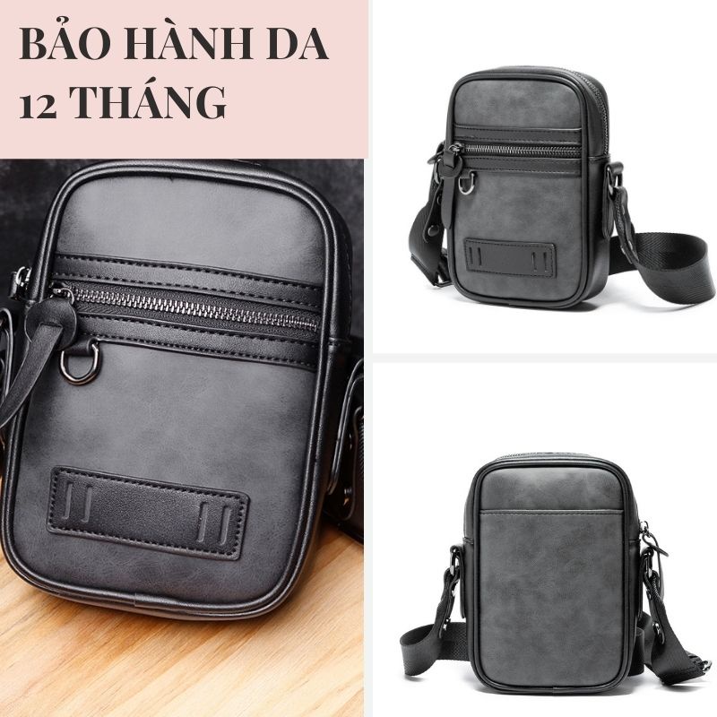 Túi bao tử nam ⚡FREESHIP⚡da đeo chéo ngực vai Lịch lãm, phong cách, bền đẹp. BH 12t Tặng Vớ nam 6U19