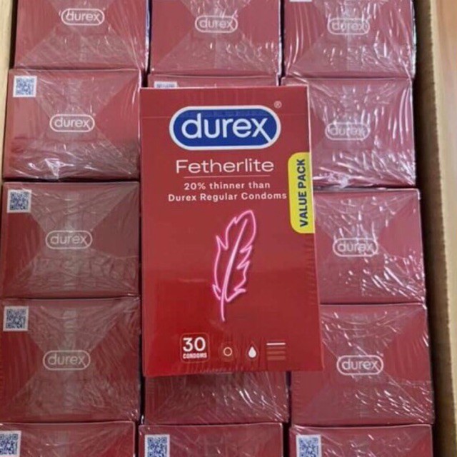 Bao cao su Durex Fetherlite Ultra Thin Feel siêu mỏng hộp 30 cái