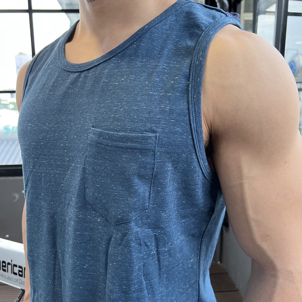 (Có Túi Trước) Áo Ba Lỗ Tanktop Đẹp Có Túi Trước Chất Vải Mát Thun Cotton 100% Mặc Thường Ngày, Thể Thao AmericanStyle