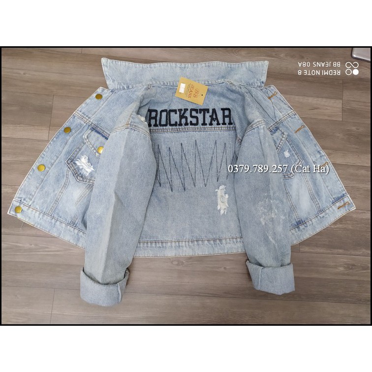 Áo khoác jean nữ BB cao cấp form dưới 58Kg Rockstar 2 BB68