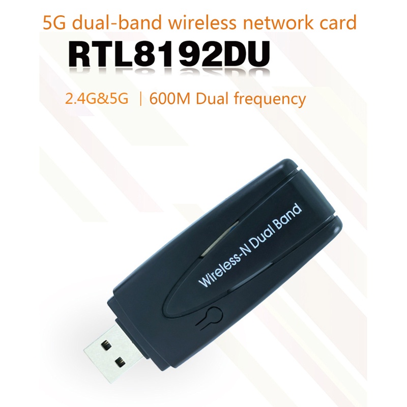 ✿ Thẻ WiFi RTL8192 Chipset 2.4G 5GHz 600Mbps USB 2.0 Cho Windows XP / Vista / WIN7 / 8 / 8.1 / 10 MacOS