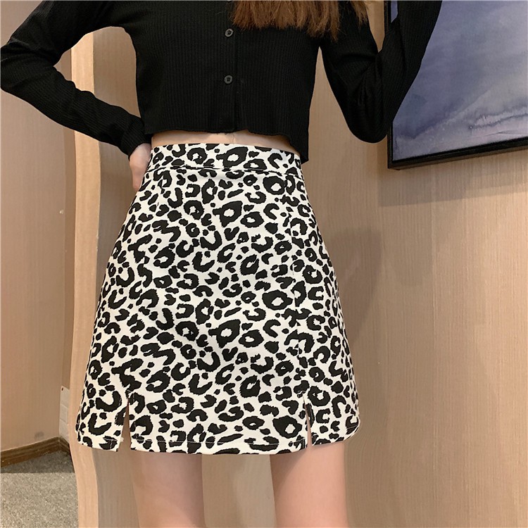 Chân váy chữ A lưng cao xẻ tà thời trang trẻ trung