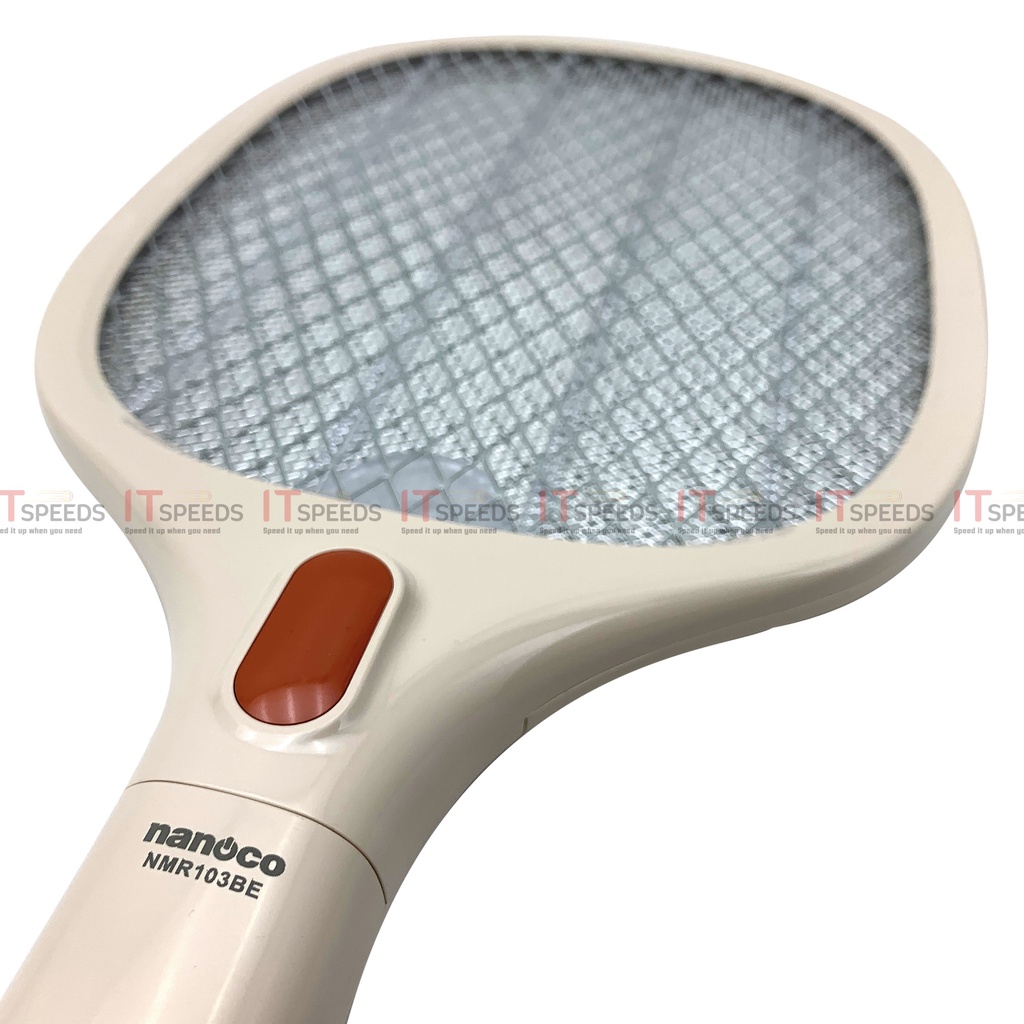 Vợt Muỗi Nanoco Thông Minh 2 In 1 NMR103BE, Pin Sạc 1200mAh, Nhựa ABS, Khung Lưới 3 Lớp Bảo Vệ, Chính Hãng BH 12 Tháng