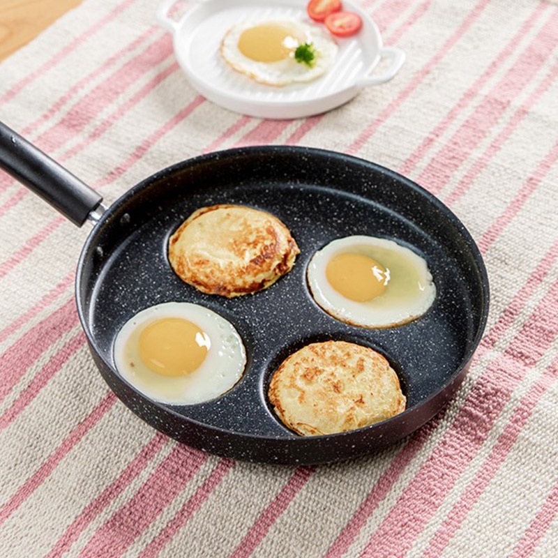 Chảo Chiên Trứng Chống Dính Bốn Lỗ Bằng Đá Lúa Mì