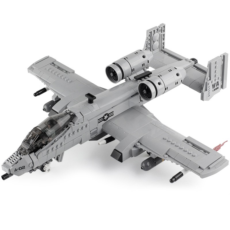 Đồ chơi giáo dục Mô hình Xingbao 06022 Máy bay chiến đấu  A10 Attack Plane Thunderbolt II Military
