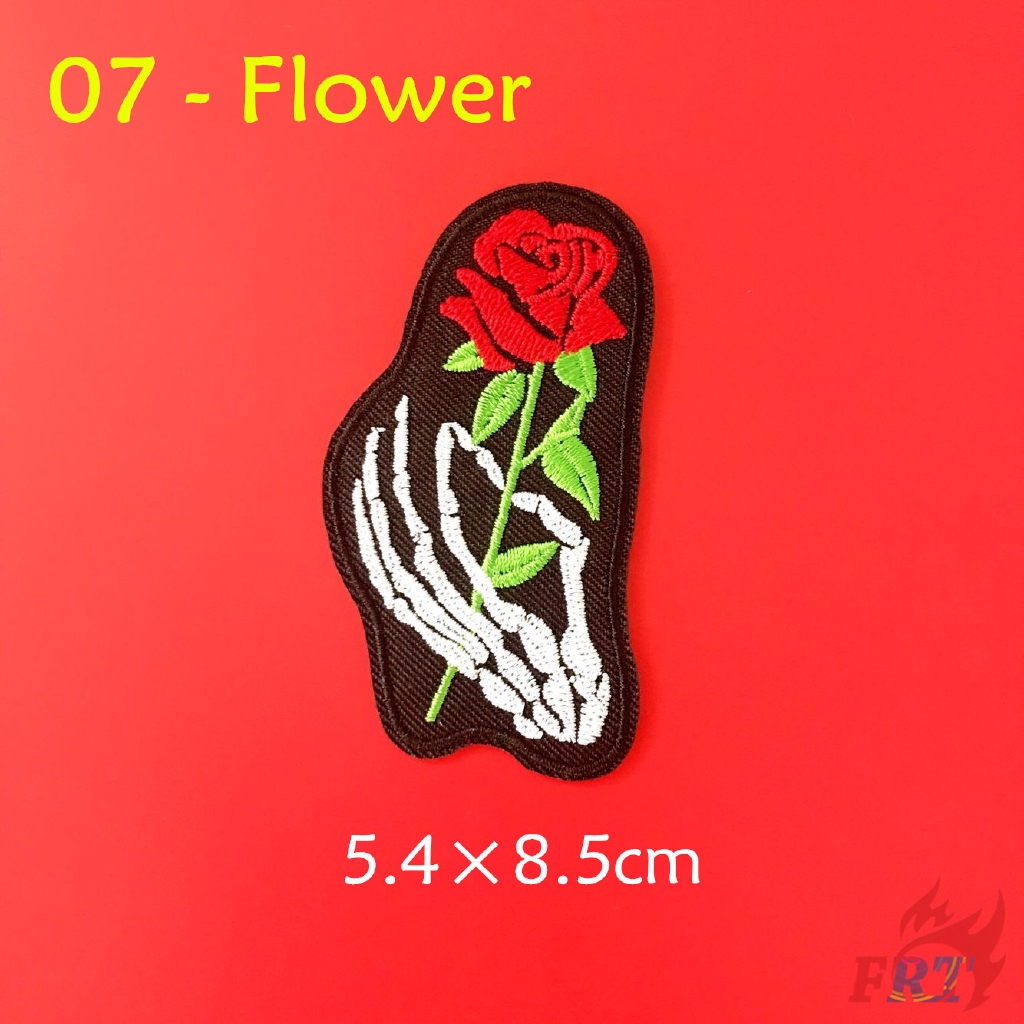 ☸ Sticker Ủi Thêu Hình Đầu Lâu / Dơi / Mèo / Ngựa / Bướm / Rồng ☸ 1 Miếng Dán Ủi Quần Áo Hình Đầu Lâu Halloween