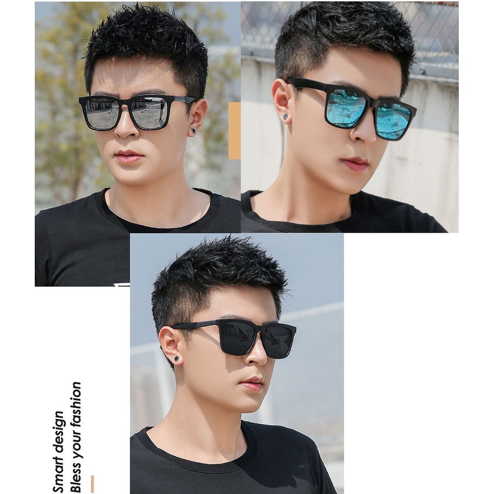 (Mẫu mới trend chất đẹp) Kính mát kính râm nam gọng vuông tráng gương thủy ngân phom cực đẹp chống nắng UV Tatitava