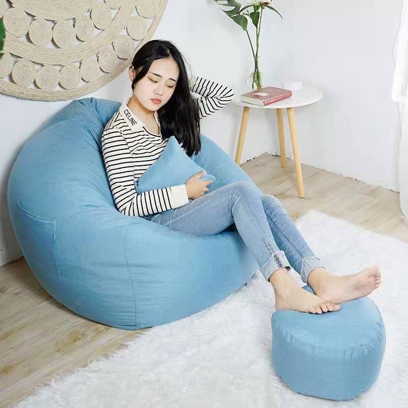 ghế đẩulười sofa beanbag nhỏ Loại phòng khách đơn ghế tatami ban công ngủ hạt xốp