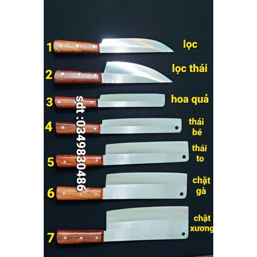 Dao Lý Nhân dao chặt, thái, hoa quả thép Nhật trắng không gỉ , dao lý nhân, dao daka