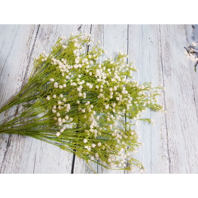 Cành Hoa bibi trắng decor trang trí nhà cửa