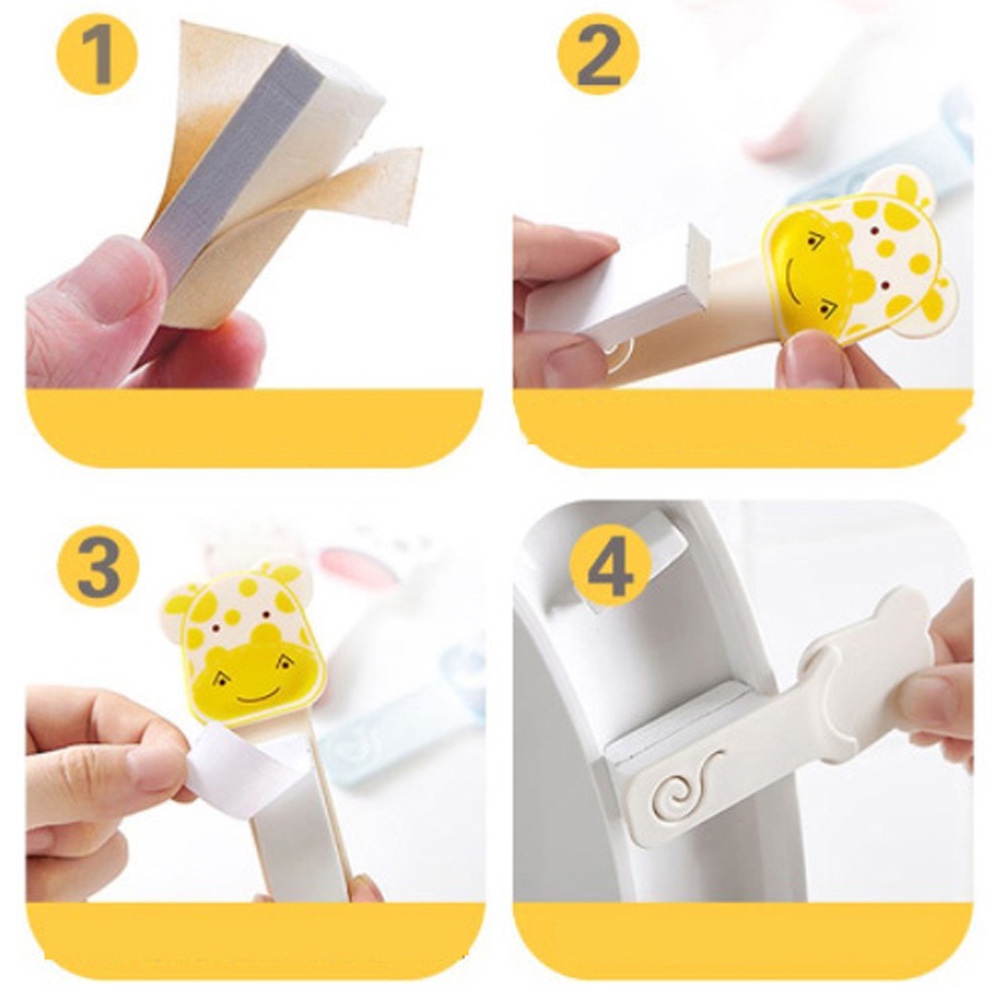 Tay cầm nâng nắp bồn cầu trong suốt nhỏ gọn dễ thương