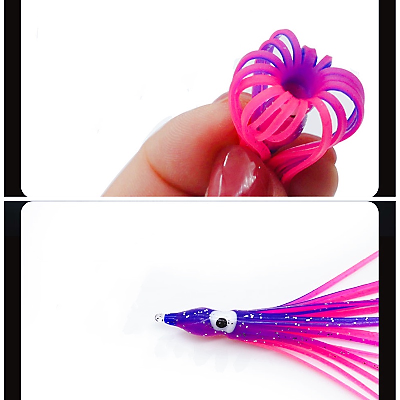 Bộ 5 Mồi Câu Cá Hình Bạch Tuộc Kích Thước 12cm / 4g