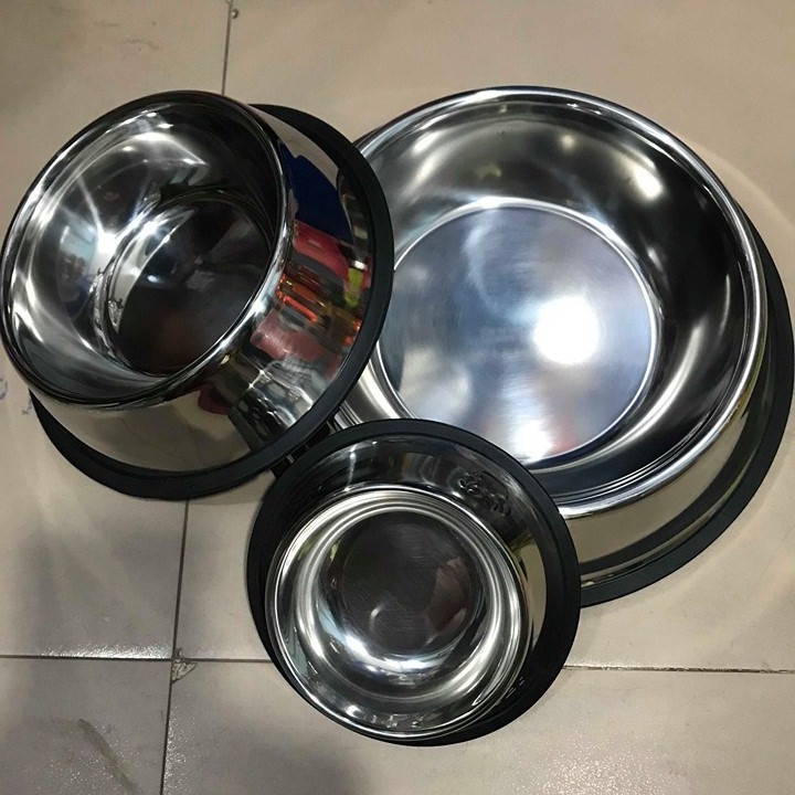 Bát ăn chống trượt cho chó mèo, Bát ăn inox