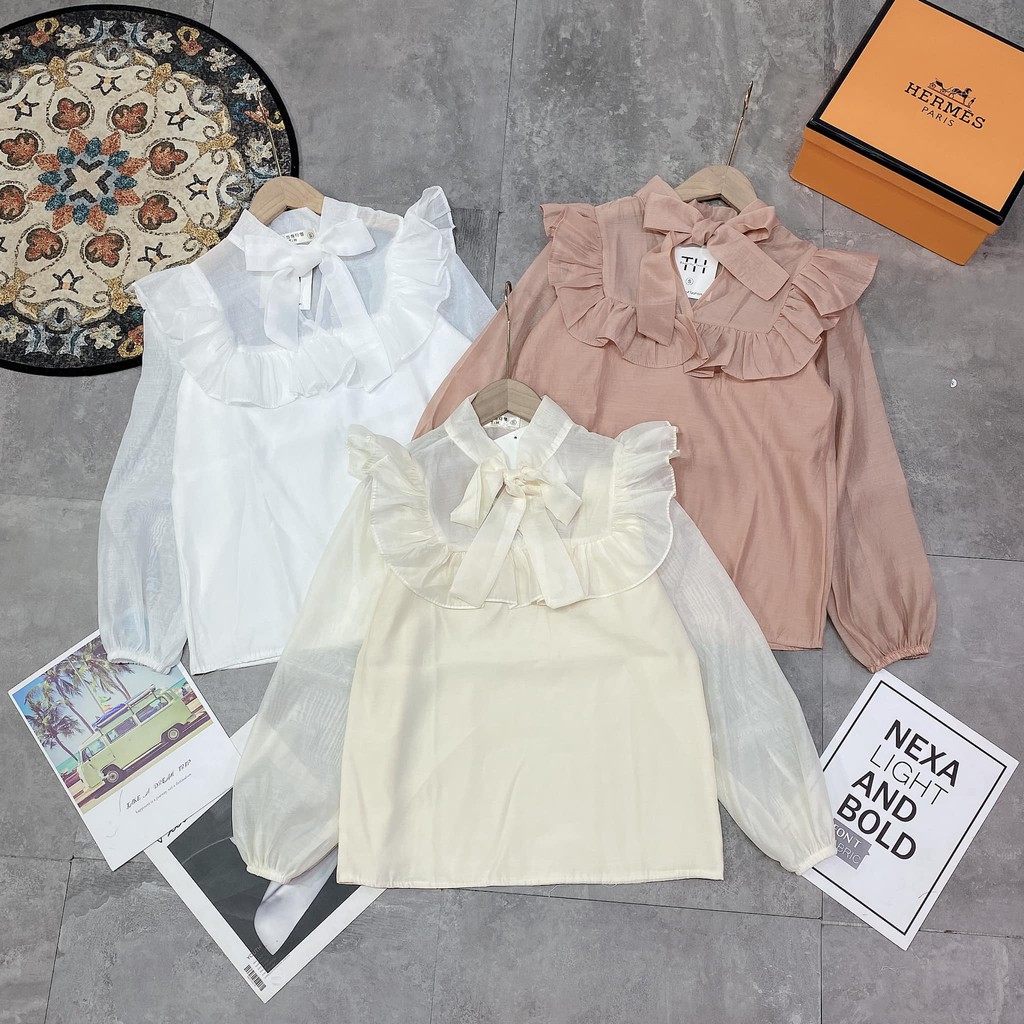 Áo tơ cổ Bèo xinh xắn (kèm ảnh thật,video) | BigBuy360 - bigbuy360.vn