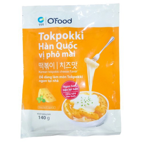 "Bánh gạo ăn liền - Tokbokki ăn liền" - Bánh gạo Tokbukki O'food vị phomai và vị cay truyền thống dạng cốc và gói 4.9