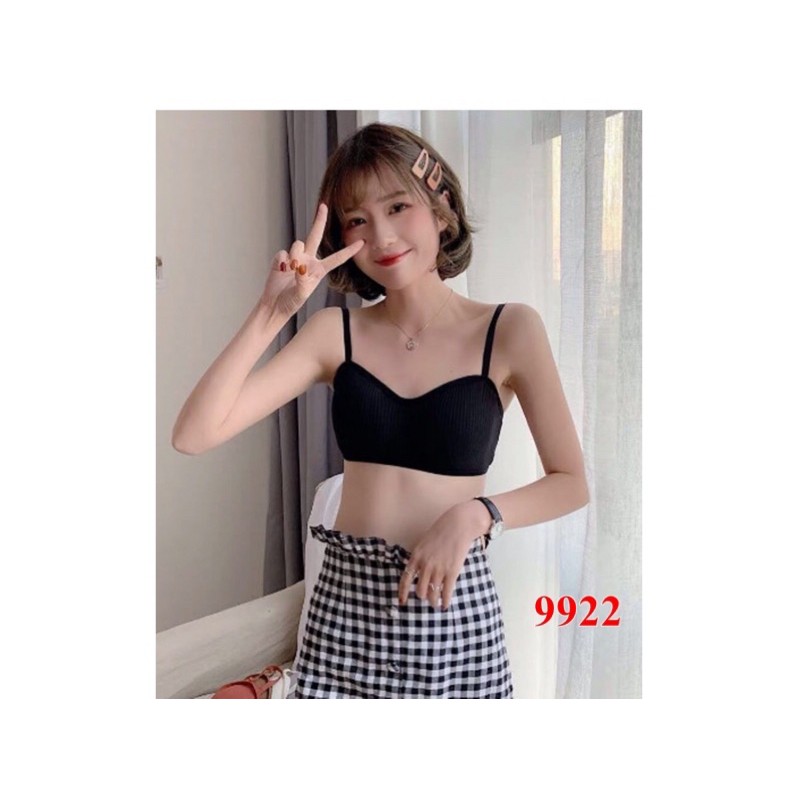 Áo bra ống phối 2 dây thun cotton tăm gân co giãn - bra9922 | BigBuy360 - bigbuy360.vn