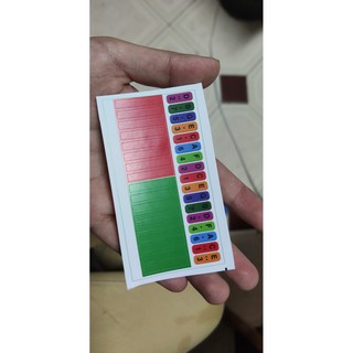 Giấy dán nốt có màu cho đàn kalimba