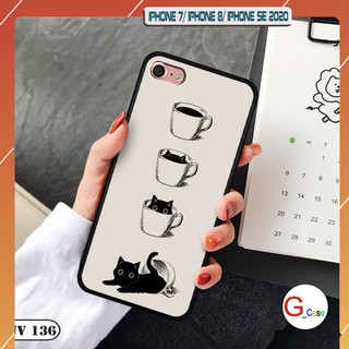 Ốp lưng iPhone 7-iPhone 8-iPhone SE 2020 nhám viền dẻo