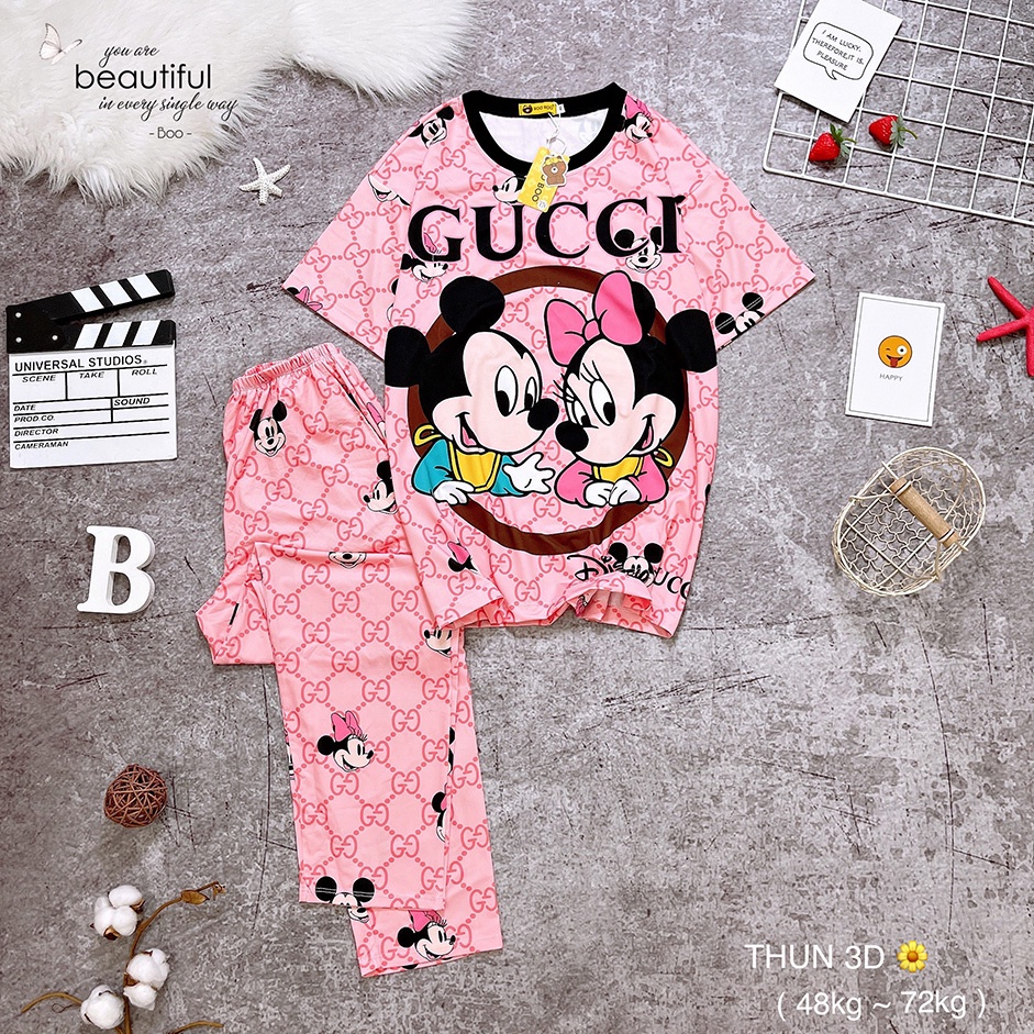 Đồ Ngủ thun lạnh pijama TNQD 60-72KG