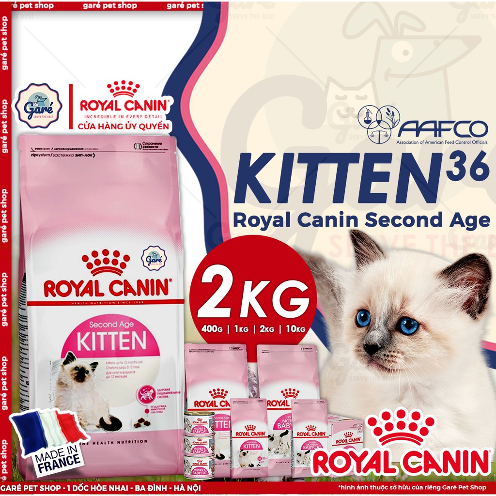 Hạt Kitten Royal Canin dành cho Mèo con từ 4 - 12 tháng tuổi Royal Canin Kitten thức ăn cho mèo Garé Pet Shop