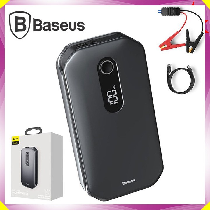 Bộ kích nổ xe ô tô, kiêm sạc dự phòng 12000mAh thương hiệu cao cấp Baseus CRJS03-01 - Bảo Hành Chính Hãng