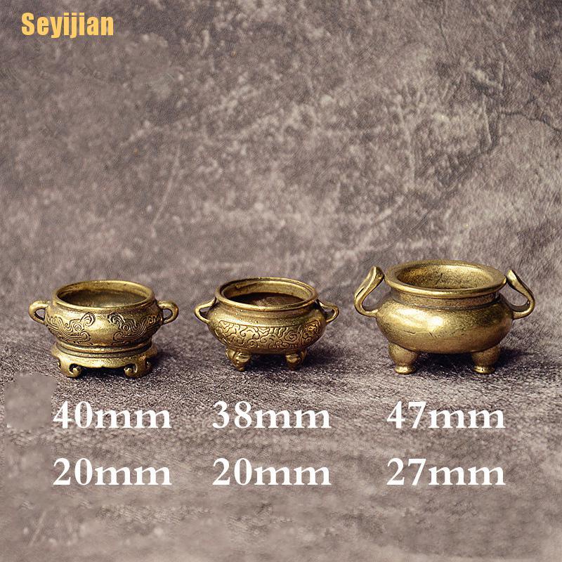Đế Đốt Trầm Hương Mini Bỏ Túi Bằng Đồng Thau Hình Hoa Sen