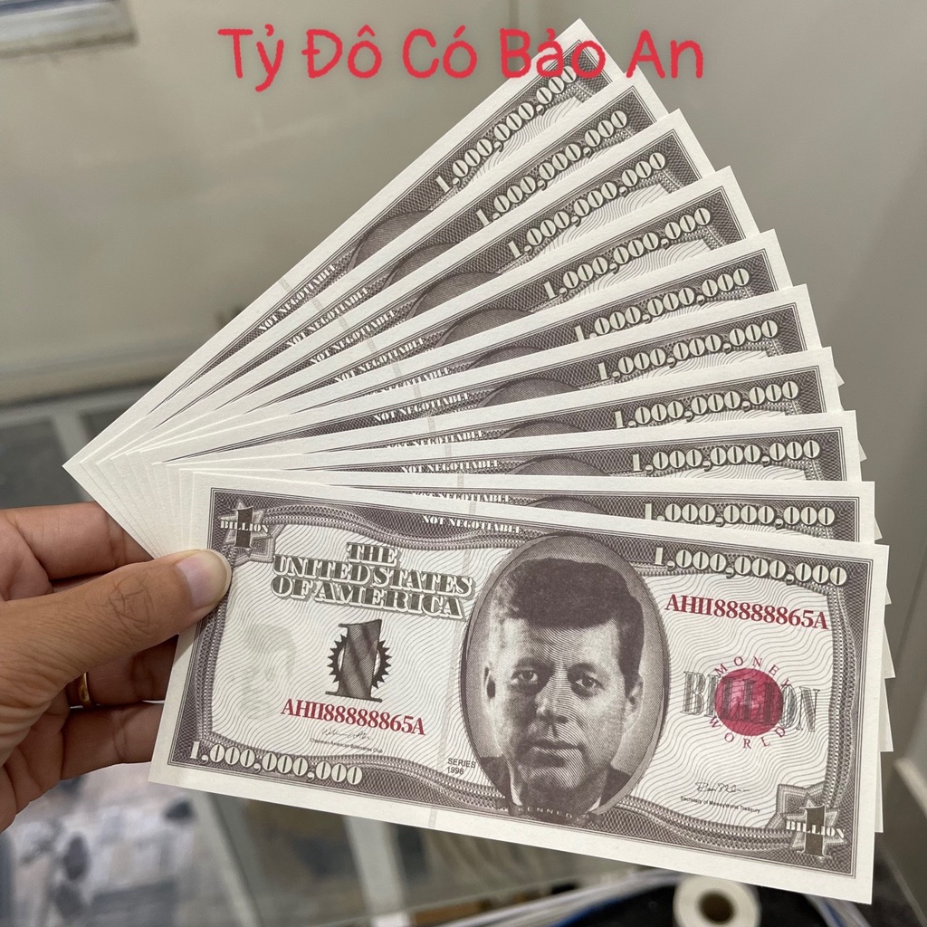 Combo 10 Tờ Tỷ Đô Siêu Cấp Có Bảo An Vip, Lưu Niệm, Quà tặng Độc Đáo