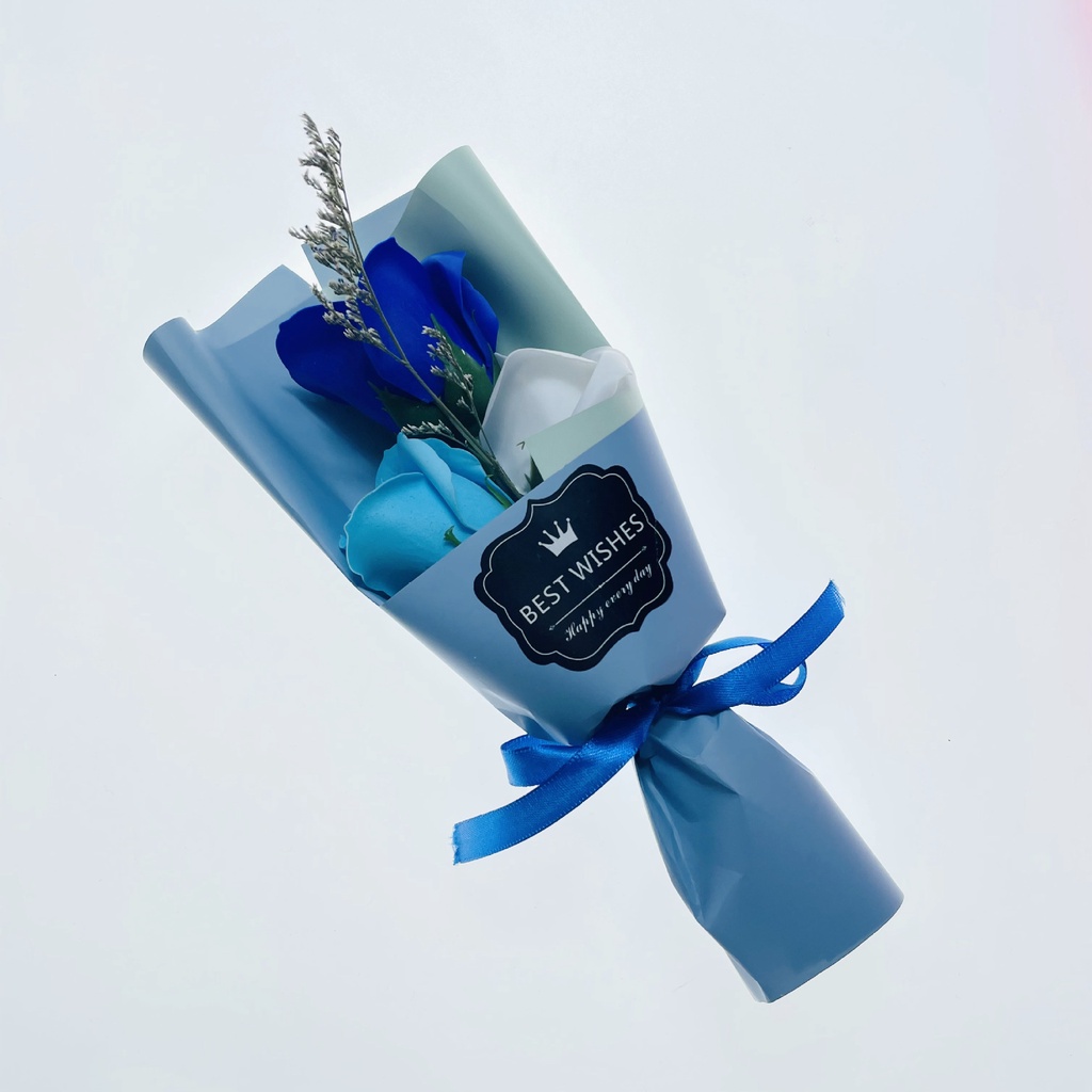 BÓ HOA SÁP 3 BÔNG  BÓ SẮN NHIỀU MÀU