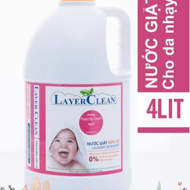 Nước giặt hữu cơ Layer Clean hương nước hoa 4L