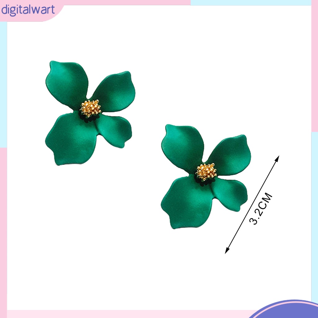 2 Bông Tai Hợp Kim Hình Bông Hoa Chống Gỉ Sét Dành Cho Nữ