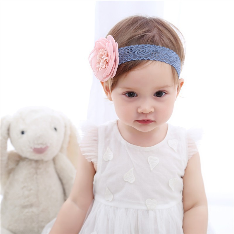 Băng đô ren hoa dễ thương cho bé gái