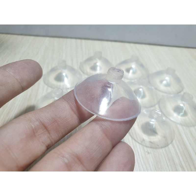 Miếng nhựa - Núm nhựa hít kính , kê kính mặt bàn 30mm, Nút nhựa hít kính phi 30_ Đồ gia dụng Hoàng Kim