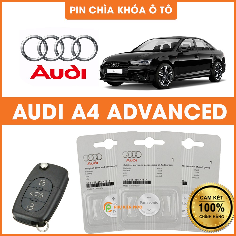 Pin chìa khóa ô tô Audi A4 Advanced chính hãng Audi sản xuất tại Indonesia 3V