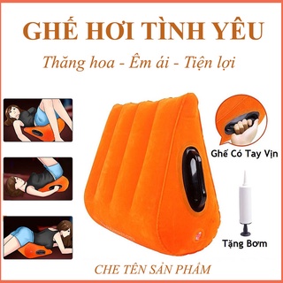 [Tặng Kèm Bơm Tay] Gối Tình Yêu Có Tay Vịn - Cho Các Đôi Tình Nhân, Tăng Khoái Cảm Mới Mẻ, Vải Nhung 45x36x16cm