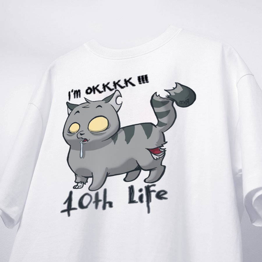 Áo form rộng Nam Nữ Đẹp In Hình Mèo Zombie chính hãng MVR Size Mỹ TT1409