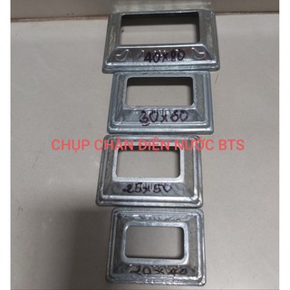 (HÀNG CÓ SẴN) Chụp chân sắt hộp vuông inox đủ size