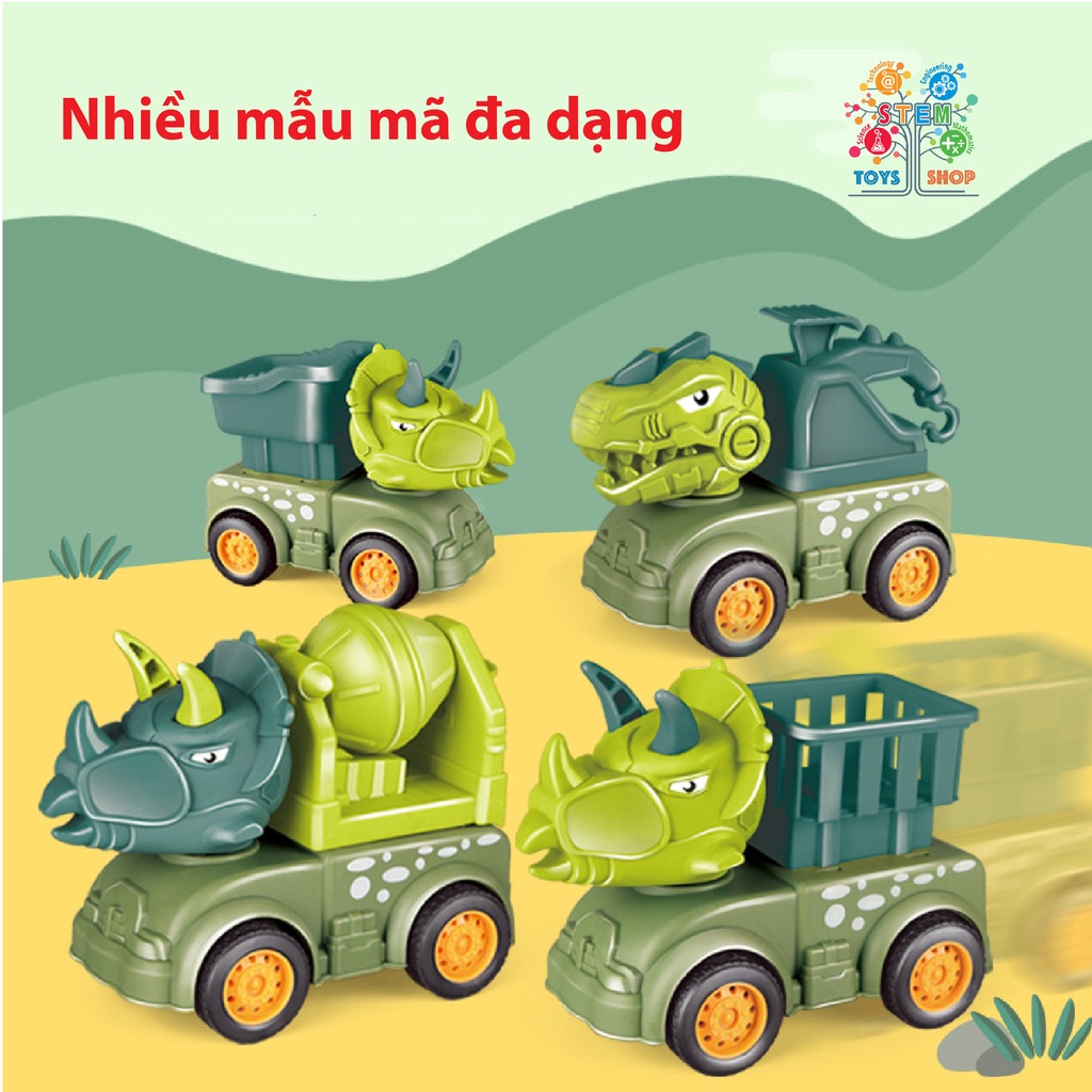 [ẢNH THẬT] - Xe Ô tô Đồ Chơi Khủng Long Chạy Đà Nhiều Mẫu Mã Vui Nhộn Cho Bé