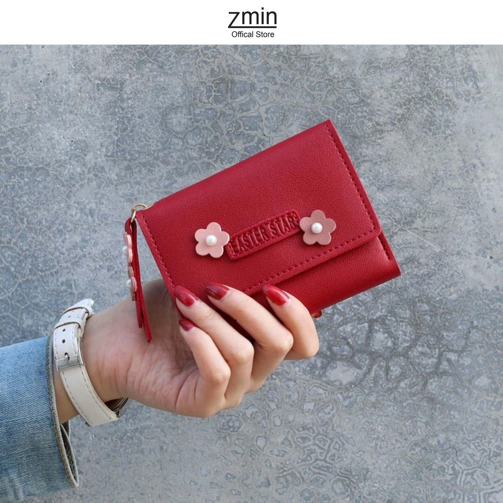 Ví nữ mini cầm tay Zmin, chất liệu da cao cấp - V001